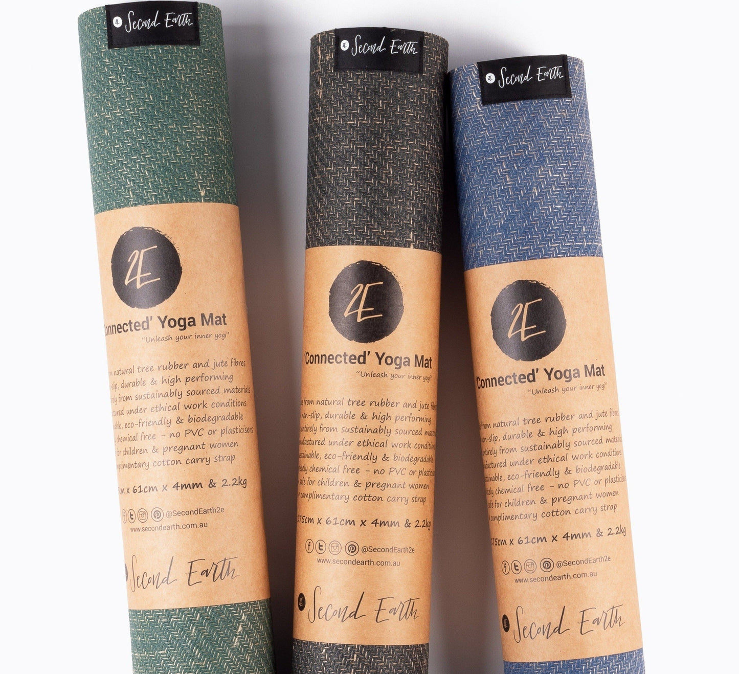 Australia's best eco yoga mat – Second Earth 2E Connected - Natural and sustainable yoga mat