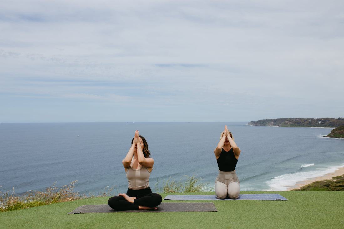Yogis practicing outdoors