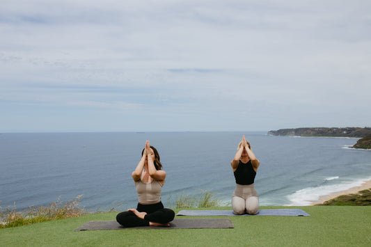 Yogis practicing outdoors