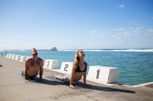 Yogis at the beach