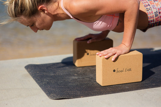 Second Earth Yoga Mat with Cork block